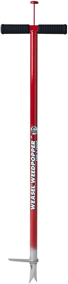 GARDEN WEASEL WeedPopper Step & Twist – Black Ergonomic Grip | Stand Up Weed Puller Tool for Dandelion, Crabgrass & Root Removal | Heavy Duty Lawn & Garden Weeder | 95206-A