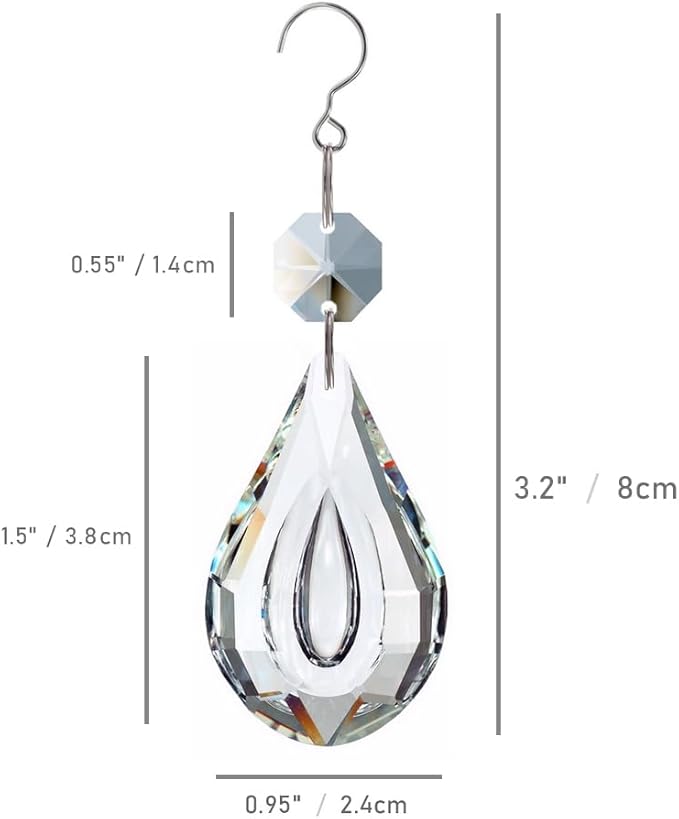 12pcs Crystal Suncatchers, Hanging Crystals Chandelier Prisms for Windows, Rainbow Maker Home Decoration