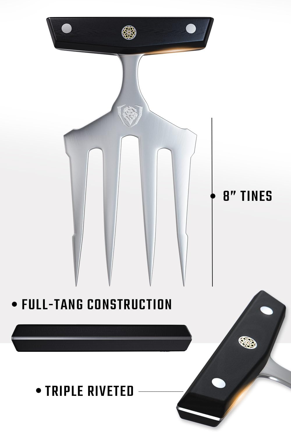 Dalstrong Meat Shredding Claws - Multi-Use Shredding Tool - Lifting, Pulling, Handling Utensils - x2 - Premium HC Stainless Steel G10 Hanlde -BBQ Meats, Brisket & More