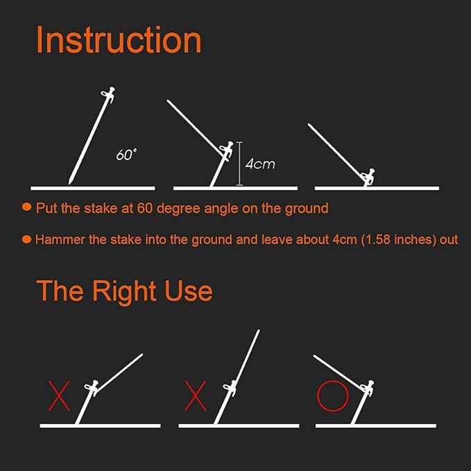 10-Pack Plastic Tent Stakes – 12-Inch Heavy Duty Canopy Anchoring Pegs for Camping, Gardening, Landscaping, Backpacking – Lightweight, Rust-Proof, Reusable Camping Stake