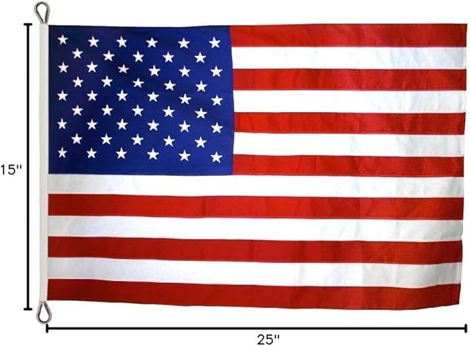 Annin Flagmakers (2380) SolarGuard Nyl-Glo American Flag, Made in USA, 15 x 25 Feet, Nylon