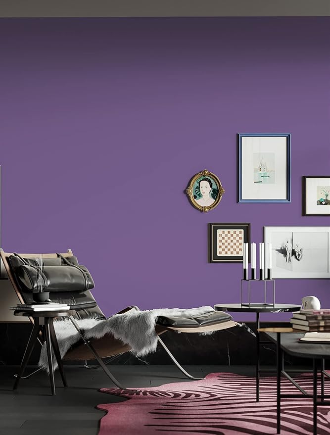 Dimoon 236''x17.7'' Purple Peel and Stick Wallpaper Contact Paper Modern Self Adhesive Wall Paper Removable Renter Friendly Textured Solid Color Shelf Cabinet Vinyl Roll (236''x17.7'',Dark Purple)