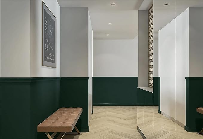 Dimoon 78.7''x15.7'' Emerald Dark Skin Peel and Stick Wallpaper Contact Paper Modern Self Adhesive Wall Paper Removable Renter Friendly Textured Solid Vinyl Roll (78.7''x15.7'',Emerald Dark Skin)