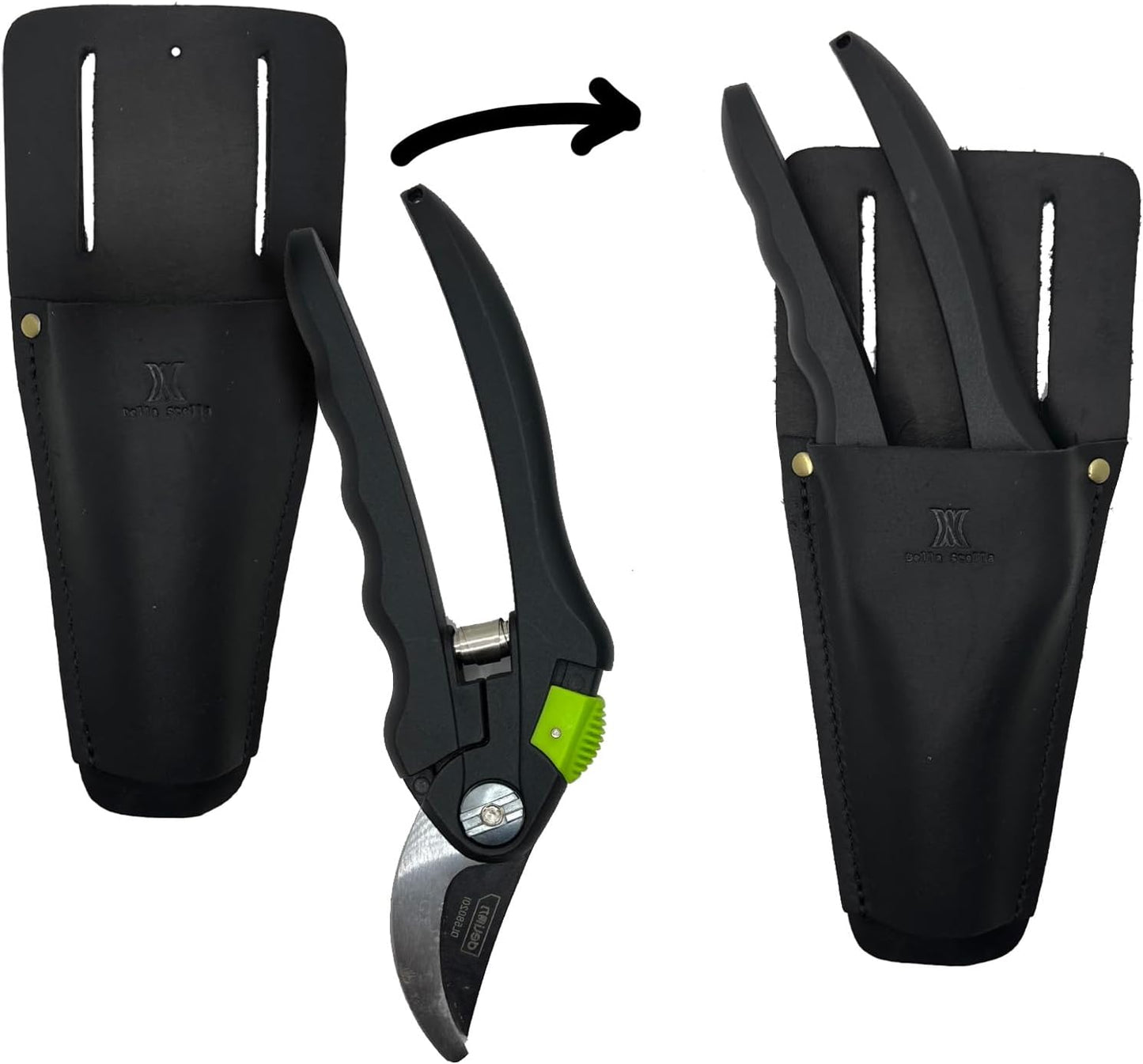 Garden Leather Pruner Sheath,Tool Holster for Gardening Pruning Shears,Durable Scissor Protector Cover