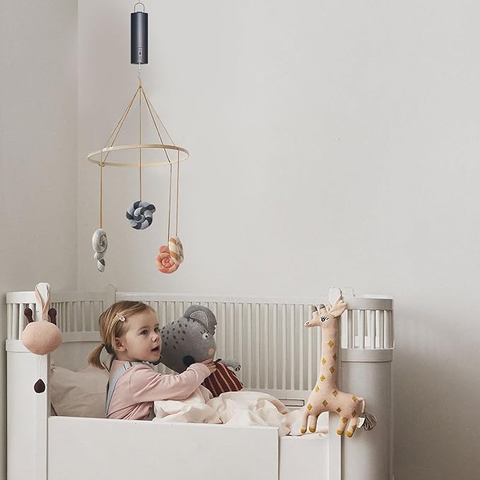 Disco Ball Motor Hanging Display Motor Multi-Purposes Rotating Mobile Wind Spinner Motor for Mirror Ball Baby Crib Spiral Wind Chimes Christmas Ornament Yard Garden Decor,20 RPM(Black)