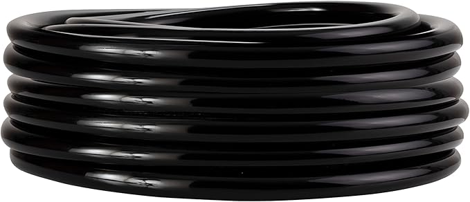 Alpine Corporation 100' PVC Tubing with 1/2" Inside Diameter for Ponds and Fountains, Black