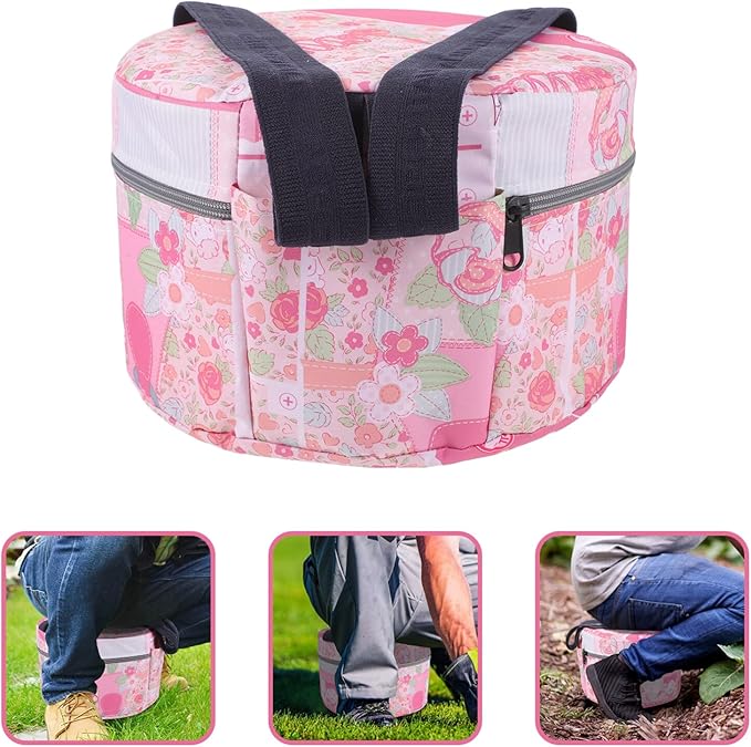 GANAZONO Korean Gardening Seat Gardening Hip Attached Work Seat Farming Cushion Hip Chair with Waist Buckle for Elderly Gardener Outside Planting Farming Fishing Camping Random Color