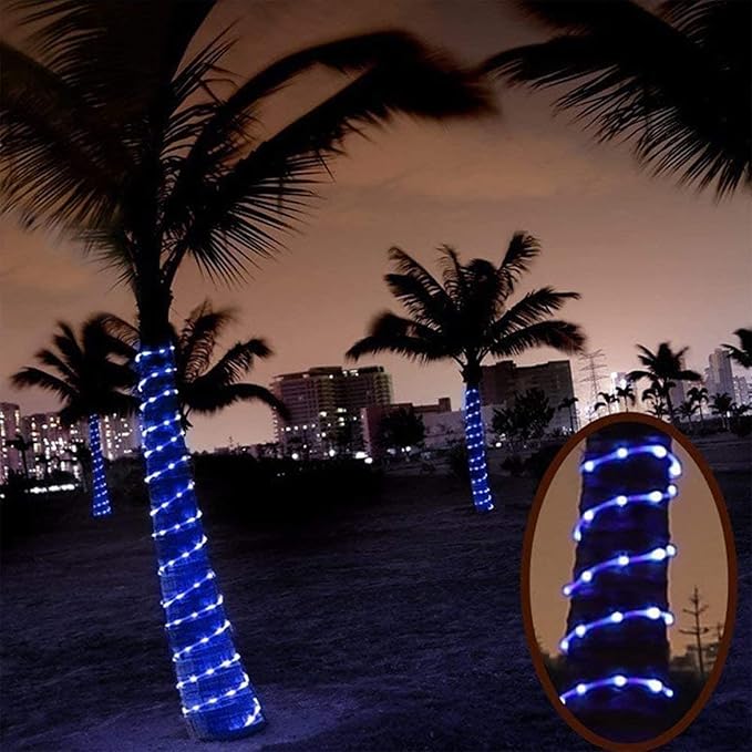 200ft LED Rope Lights Outdoor, 1440 LED Flexible Tube Lights with 8 Modes, Waterproof LED Rope Lighting for Outside, Garden, Patio, Bedroom, Party, Pool, Fences, Indoor Outdoor Decoration (Blue)