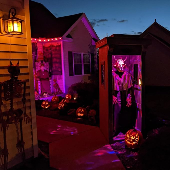 Hompavo Upgraded LED Flame Light Bulbs, 3 Modes Flickering Light Bulbs, E26 Candle Fire Light Bulb for Halloween Christmas Party Porch Indoor & Outdoor Home Decoration - 6 Pack