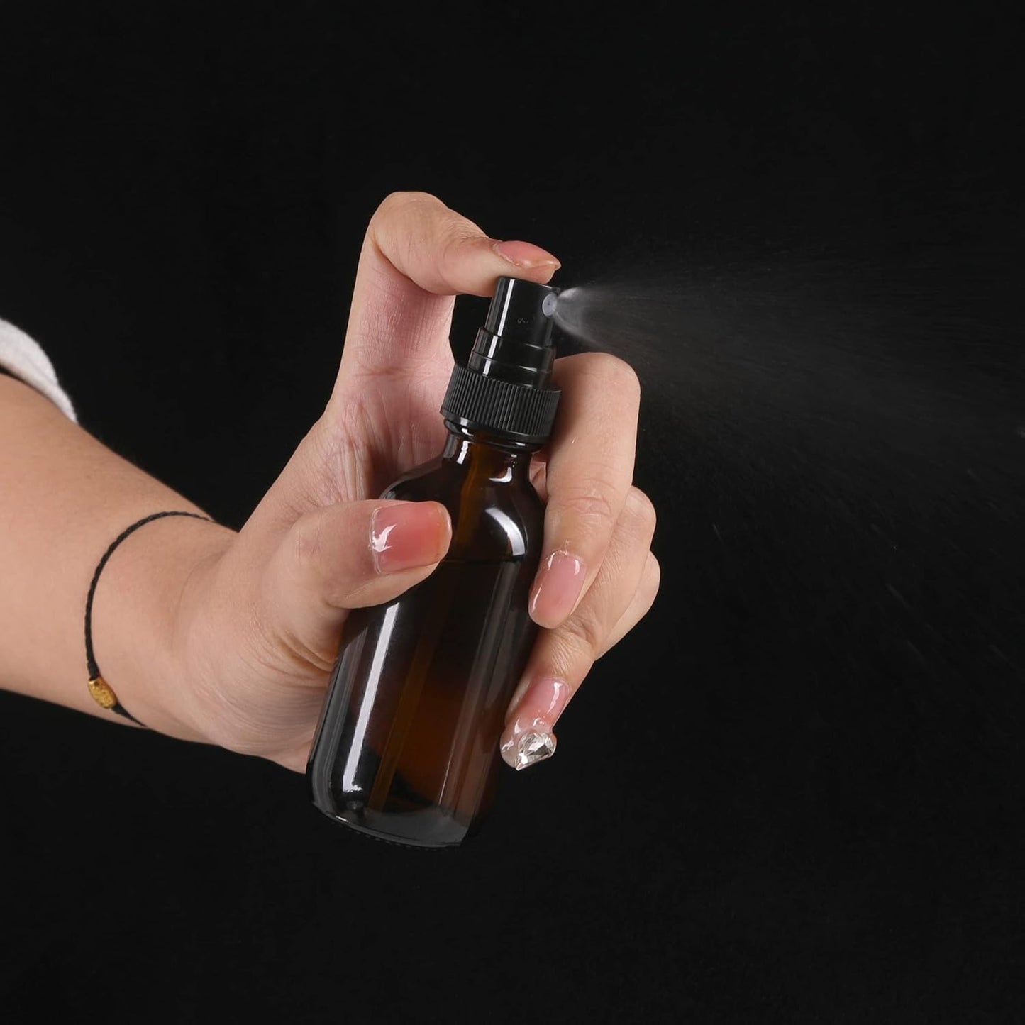 Amber Glass Small Spray Bottle 2 oz 48 Packs,Fine Mist Sprayer Small Clear Bottles,Refillable Containers mini spray bottles for Cleaning Solutions and Skin Care (Amber 48pcs)