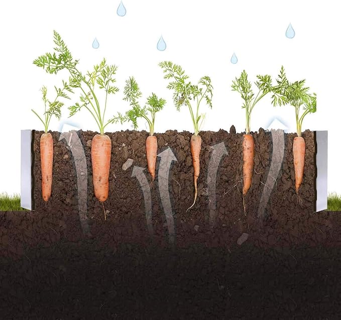 Galvanized Raised Garden Beds for Vegetables Large Metal Planter Box Steel Kit Flower Herb, 8x4x1ft