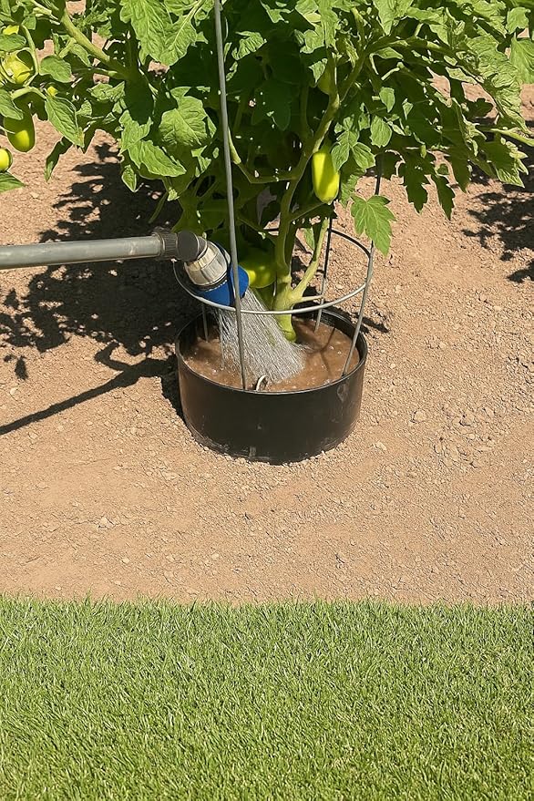 Garden Water Ring 10-Pack – Root Zone Irrigation Water Saver Rings for Garden Plants – Precision Hydration, Weed Control & Fertilizer Containment – Made in USA – Reusable Garden Watering Tool