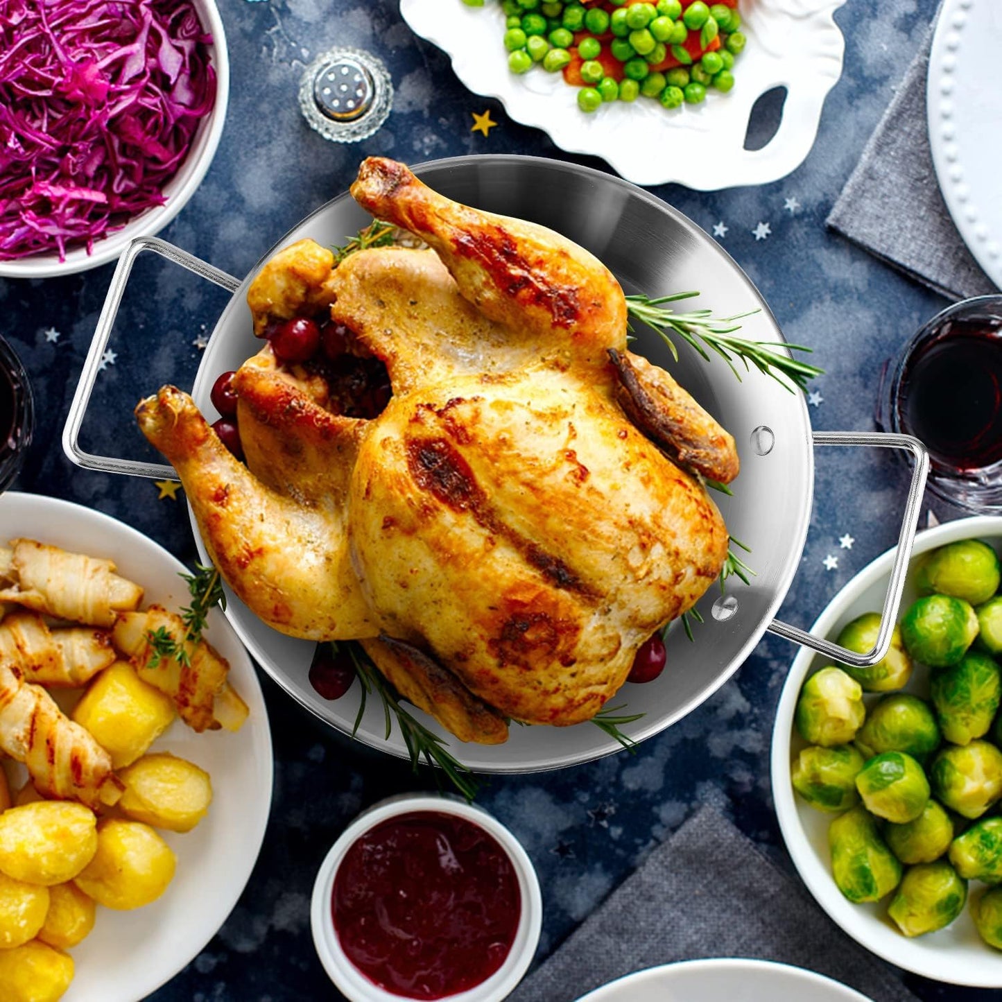 Al Pastor Skewer for Grill, 304 Stainless Steel Vertical BBQ Stand with 3 Removable Spikes (8"/10"/12") - Heavy-Duty Shawarma Rotisserie for Tacos, Gyros, Kebabs, Smoker Oven