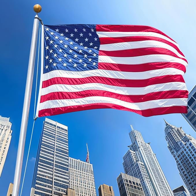 American Flag, American Flags, American Flag 2x3 Outdoor, US Flags with Embroidered Stars, Vivid Color, Sewn Stripes, Brass Grommets (2 by 3 Foot)