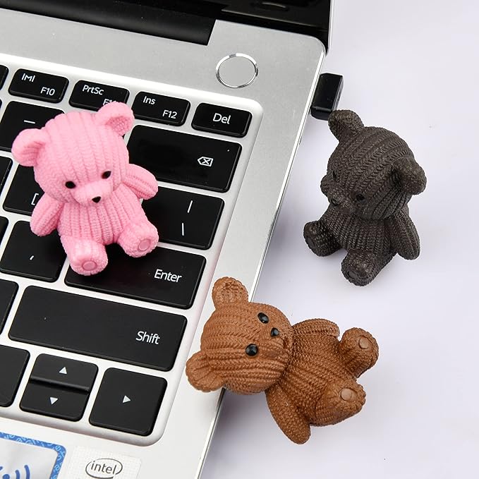 8Pcs Mini Resin Teddy Bear Figurines Cute Sweater Bears Desktop Ornaments Car Interior Decoration Garden FigurinesTiny Bear Statues Animals Sculpture Micro Landscape