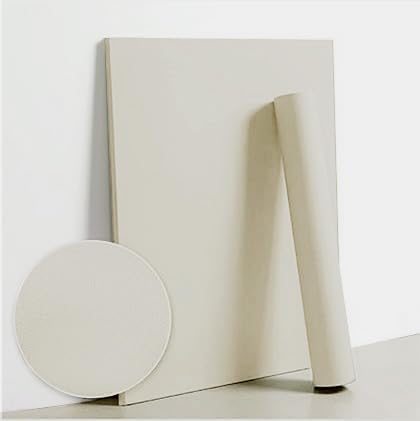 Dimoon 236''x15.7'' Cream Skin Peel and Stick Wallpaper Contact Paper Modern Self Adhesive Wall Paper Removable Renter Friendly Textured Solid Color Cabinet Vinyl Roll (236''x15.7'',Cream Skin)