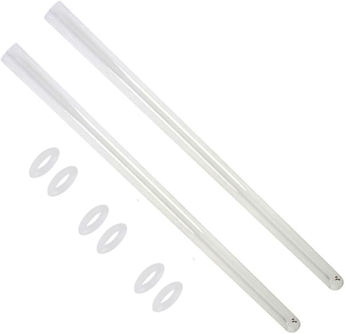 HQUA-OWS-6Q Quartz Sleeve for OWS 6GPM Water Purifier, 2Pack, 6 O-Rings Included.