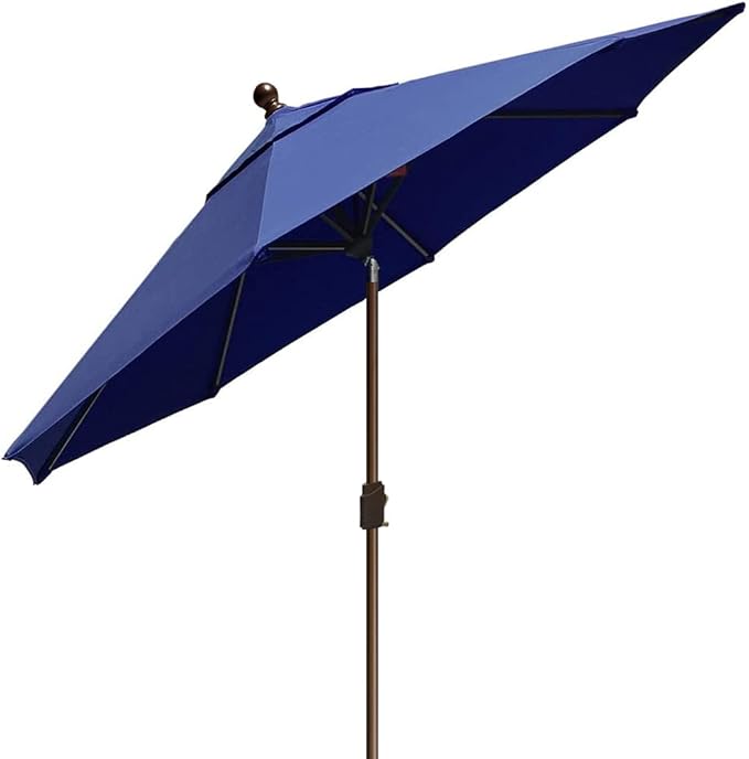 EliteShade USA 10-Year-Non-Fading 10Ft Market Umbrella Patio Umbrella Outdoor Table Umbrella with Ventilation, Navy Blue