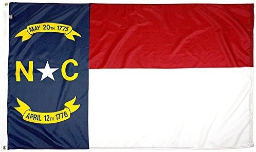 FlagSource North Carolina Nylon State Flag, Made in the USA, 4x6'