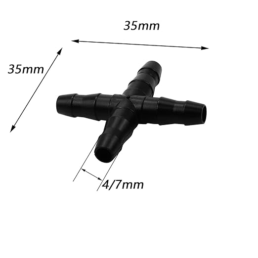 Dnyta 50pcs Drip Irrigation Barbed Coupling for 1/4 Inch Irrigation Tubing Drip Irrigation Fittings Drip Line Connectors Barb Fittings PVC for Plant Drip or Yard Spray Irrigation