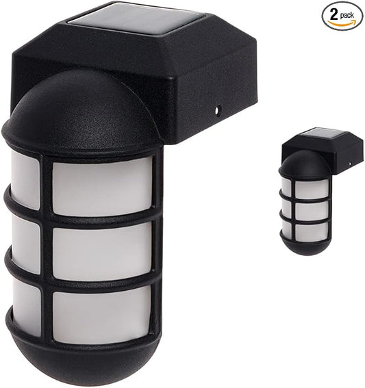 GreenLighting Marina Solar Post Cap Lights Fits 4x4 Nominal Wood Outdoor Solar Powered Post Cap Light, Fence Post, Landscaping, Deck, Garden- Bright LED, Waterproof Nautical Lighting Black 2 Pack