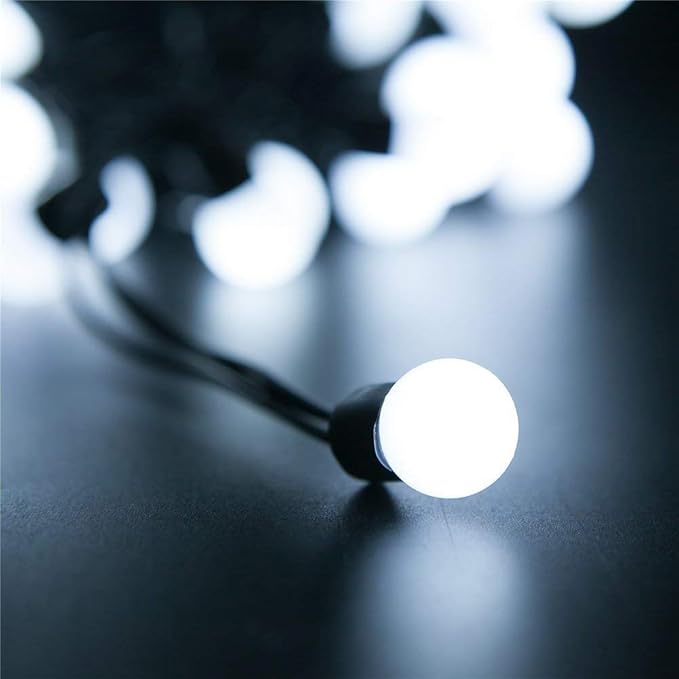 Globe Ball Fairy Lights, 50 LEDs 23ft/7M Solar Led Globe String Lights Waterproof with Two Lighting Modes for Garden Outdoor Party Christmas Decoration (Cold White)