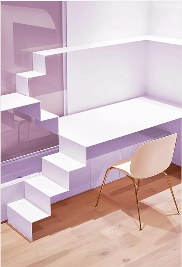 Dimoon 118''x17.7'' Purple Peel and Stick Wallpaper Contact Paper Modern Self Adhesive Wall Paper Removable Renter Friendly Textured Solid Color Shelf Cabinet Vinyl Roll (118''x17.7'',Light Purple)