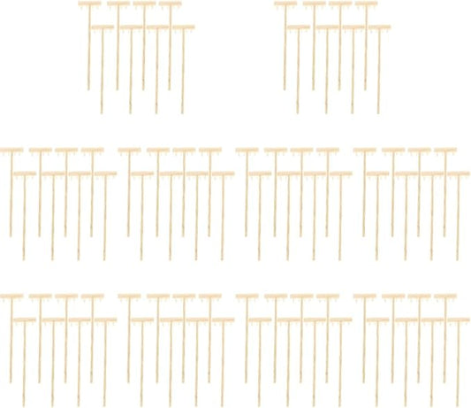 EXCEART Mini Rake Set - 80 Pcs Meditating Sand Zen Garden Accessories - Bamboo & Wood Adjustable Tools