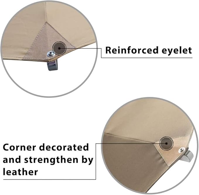 EliteShade USA 10-Year-Non-Fading 11Ft Market Umbrella Patio Outdoor Cylinder Auto Push-up Table Umbrella with Ventilation, Heather Beige