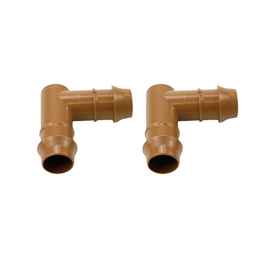 Dnyta 20pcs 1/2 Inch Drip Irrigation Elbow Fittings Elbow Connector (17mm) Drip Irrigation Fittings for Most 1/2" Irrigation Tubing or Sprinkler Systems