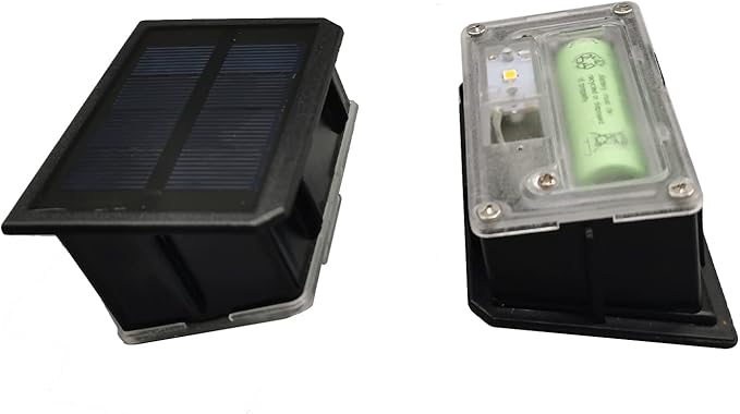 GOODFOEVER 2 Pack Solar Lights for Outdoor Fence and Wall: Replacement Top, Waterproof