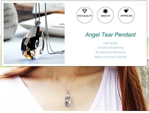 Fushing 20Pcs Chandelier Crystals, Clear Teardrop Crystal Chandelier Pendants Parts Beads, Hanging Crystals for Chandeliers (38mm, Clear)