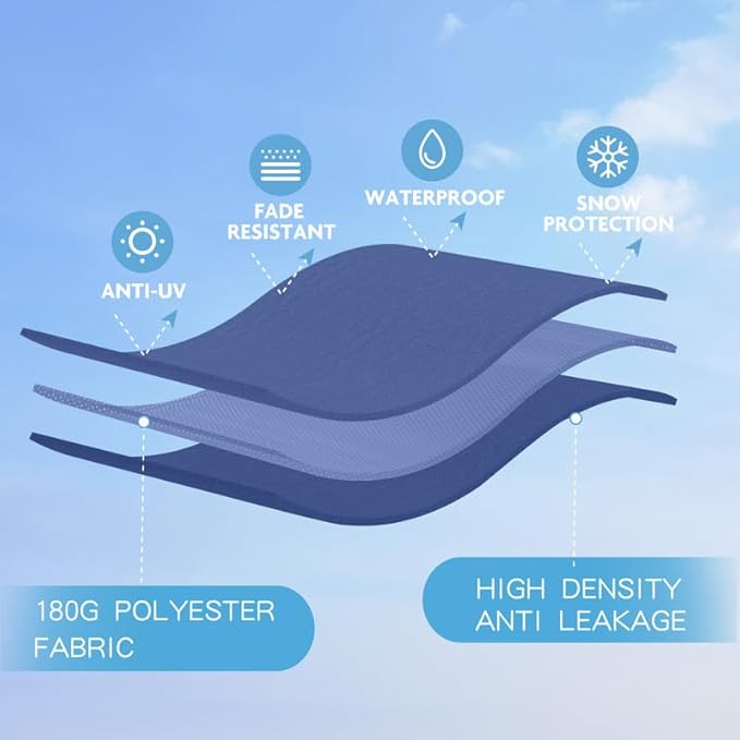 GREEN PARTY 15 ft Rectangle Patio Umbrella with Base Included, Double-Sided Table Umbrella with Crank, Large Outdoor Umbrellas for Patio Poolside Garden Backyard, Haze Blue