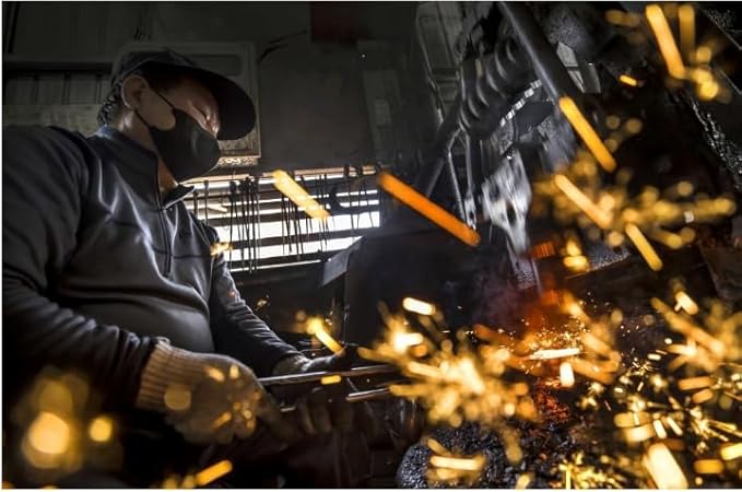 Fits All Hand Sizes: Youngju Homi & Korean Garden Hand Plow Hoe - Korean Master Blacksmith Seok No Ki Crafted - Ideal for Easy Gardening, Weeding, Farming - Safety Cover Included. Authentic, Handmade