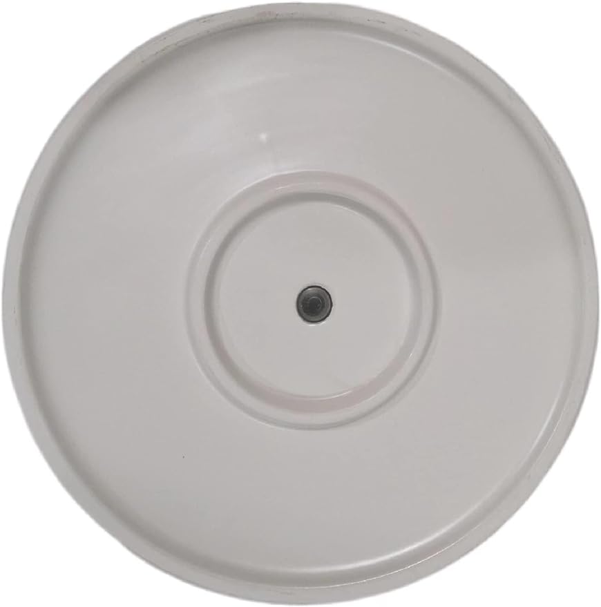 Amazon Basics Fluted Ceramic Round Planter, 10-Inch, White