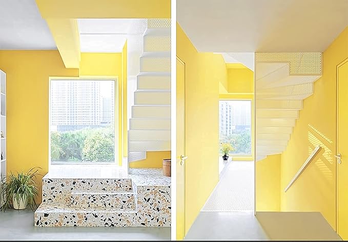 Dimoon 78.7''x17.7'' Yellow Peel and Stick Wallpaper Contact Paper Modern Self Adhesive Wall Paper Removable Renter Friendly Textured Solid Color Shelf Cabinet Vinyl Roll (78.7''x17.7'',Yellow)