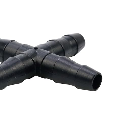 Dnyta 50pcs Drip Irrigation Barbed Coupling for 1/4 Inch Irrigation Tubing Drip Irrigation Fittings Drip Line Connectors Barb Fittings PVC for Plant Drip or Yard Spray Irrigation