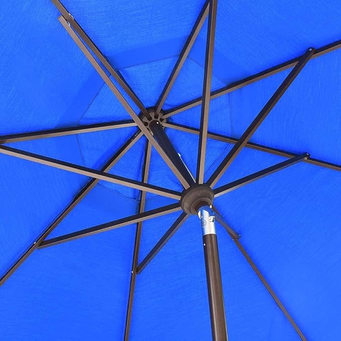 EliteShade USA 10-Year-Non-Fading 10Ft Market Umbrella Patio Umbrella Outdoor Table Umbrella with Ventilation, Royal Blue