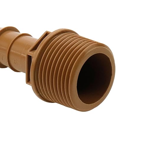 Dnyta 20pcs Drip Irrigation Barbed Adapter Coupling Fittings Threaded Drip Irrigation Male Adapter 3/4 PVC to 1/2 Drip Irrigation Adapter