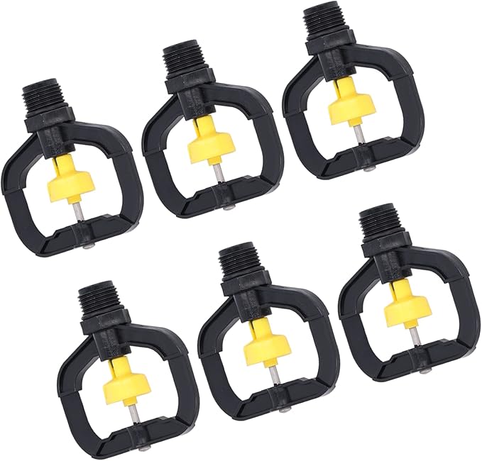 G1/2 Male Thread Rotating Irrigation Sprinkler, 12pcs Misting Spray Nozzle, Plastic Spray Nozzle Misting Nozzle Atomizing Micro Sprinkler for Garden Yard Lawn Watering Sprinkling