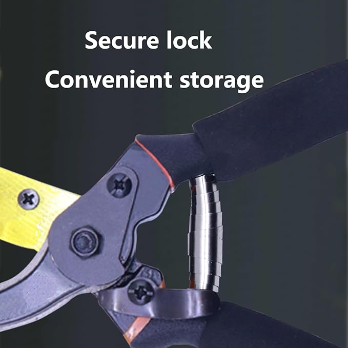Garden Shears, Sharp Pruners for Gardening with Locking Mechanism, Ideal for Trimming, Harvesting