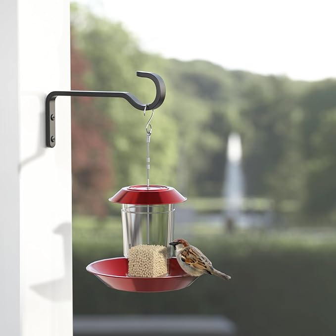 6 Inch 2 Pack Heavy Duty Outdoor Plant Hangers for Hanging Baskets, Iron Hanging Plant Brackets for Hanging Plants Outside, Metal Plant Hooks Plant Wall Hooks for Hanging Lantern, Bird Feeder