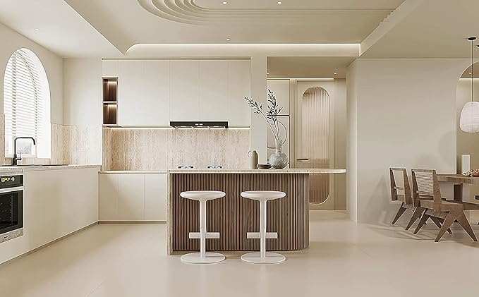 Dimoon 118''x23.6'' Cream Skin Peel and Stick Wallpaper Contact Paper Modern Self Adhesive Wall Paper Removable Renter Friendly Textured Solid Color Cabinet Vinyl Roll (118''x23.6'',Cream Skin)