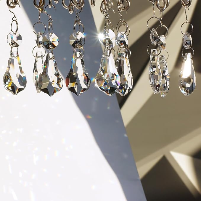12pcs Crystal Suncatchers, Hanging Crystals Chandelier Prisms for Windows, Rainbow Maker Home Decoration