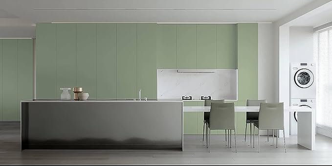 Dimoon 590''x17.3'' Green Skin Peel and Stick Wallpaper Contact Paper Modern Self Adhesive Wall Paper Removable Renter Friendly Textured Solid Color Vinyl Roll (590''x17.3'',Light Green Skin)