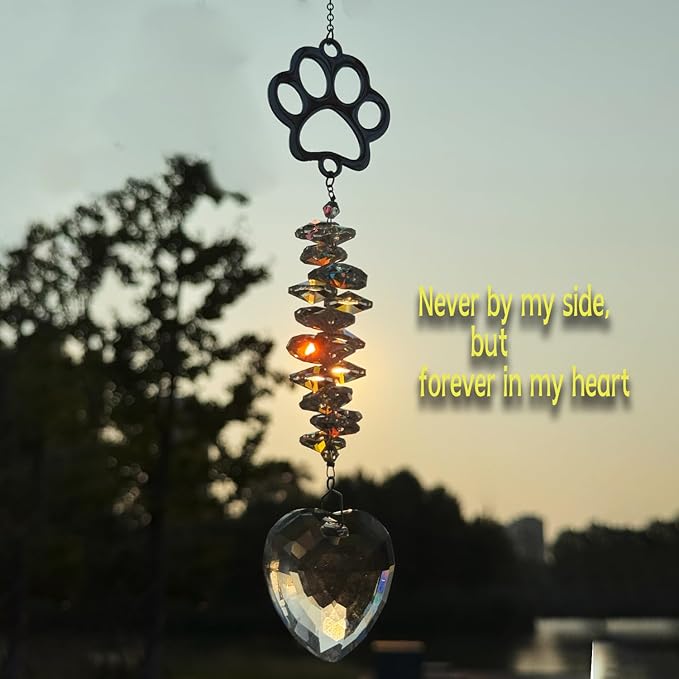 Dog Memorial Suncatcher Colorful Sunlight, Dog Memorial Gifts, Rainbow Impressions for Pet Loss, Pet Sympathy, Thoughtful Dogs and Cats Remembrance, Bereavement Gifts