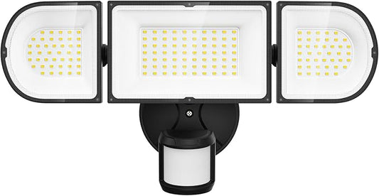 150W Motion Sensor Lights Outdoor for Outside, 15000LM LED Flood Lights Outdoor Wired Dusk to Dawn, Exterior Security Floodlight Fixture Waterproof IP65, Outdoor Lighting for House, Garage