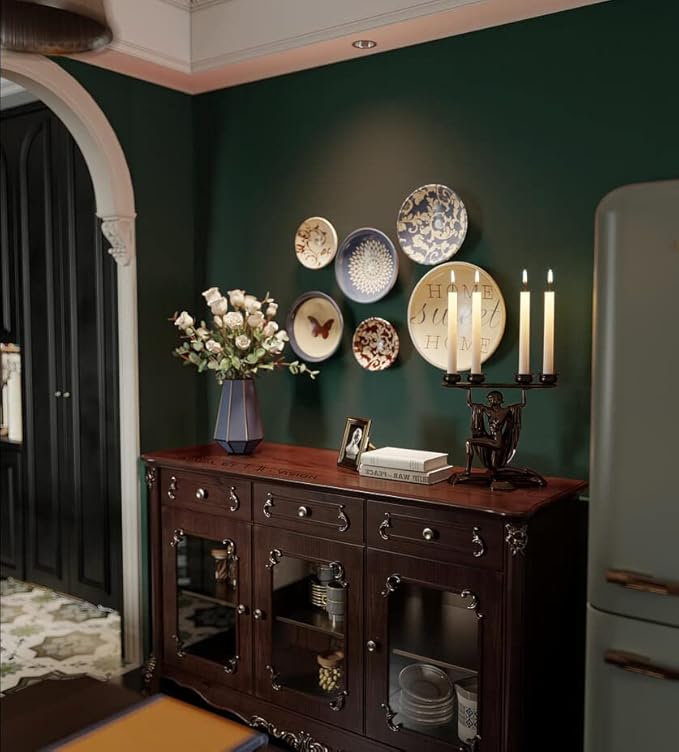 Dimoon 118''x15.7'' Emerald Dark Skin Peel and Stick Wallpaper Contact Paper Modern Self Adhesive Wall Paper Removable Renter Friendly Textured Solid Vinyl Roll (118''x15.7'',Emerald Dark Skin)