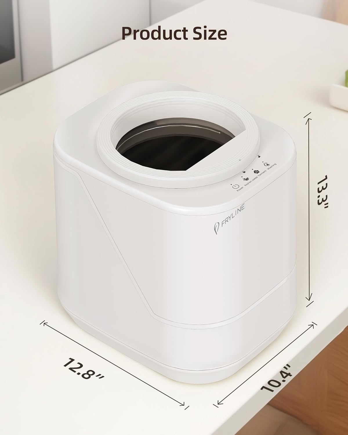 Electric Composter for Kitchen, 4L Countertop Compost Bin, Smart Composter Home Indoor Fertilizer Machine Odorless, Turn Waste to Pre-Compost for Plants