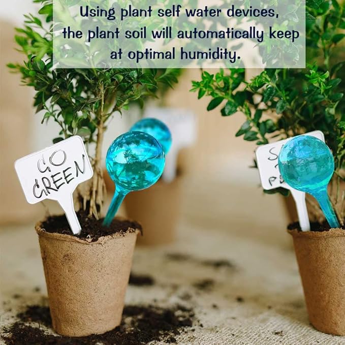 10pcs Plant Self Watering Globe Stakes, Plant Watering Stakes Automatic Plant Watering Bulb System Spikes, Flower Automatic Watering Device, Garden Self Waterer for Indoor Outdoor Plant